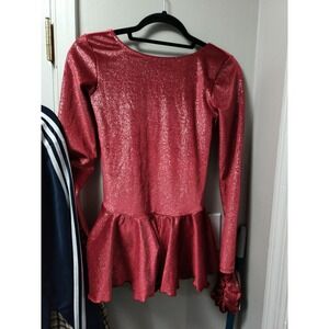 Sparkle Red Circle Skater Skirted Dress - Unbranded